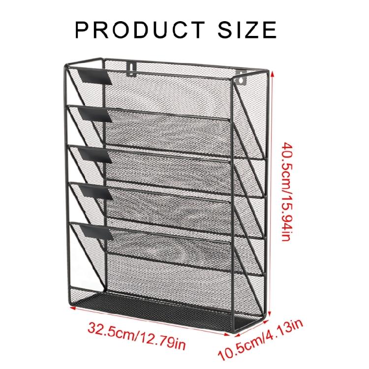 Wall Mount File Holder Metal File Holder Organizer for File Paper Office Accessories Wall Mounted Magazine Rack
