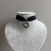 Gothic Velvet Vampire Heart Choker Necklace