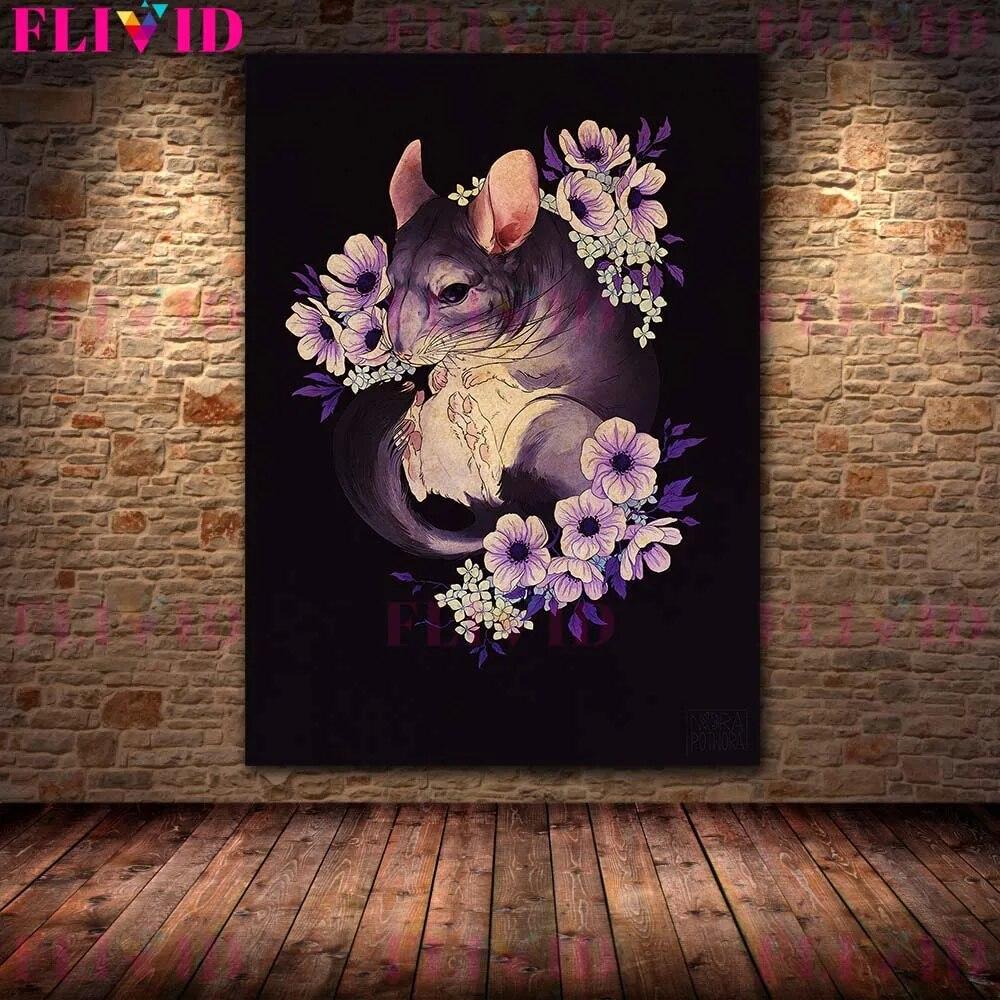 

Тигр, волк, леопард и дракон Ретро настенная живопись холст картины животные и цветы плакат и принты для украшения гостиной без рамки 21*30cm