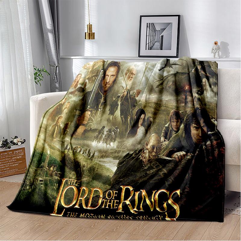 Movie L-Lord of The Rings H-Hobbit Soft Plush Blanket,Flannel Blanket Throw Blanket for Living Room Bedroom Bed Sofa Cover Child
