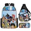ONE PIECE Cartoon Animation Primary School Third or Fourth Grade Light Burden Reduction Primary and Secondary School Students Storage Bag Storage Bag