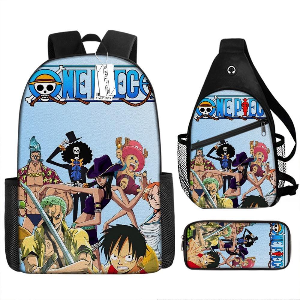 ONE PIECE Cartoon Animation Primary School Third or Fourth Grade Light Burden Reduction Primary and Secondary School Students Storage Bag Storage Bag