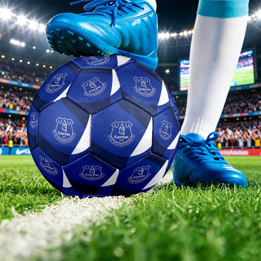 Balón de Fútbol Estampado del Everton Talla 5, Balón de Fútbol Antideslizante para Partido de Adultos, Souvenir para Aficionados al Fútbol