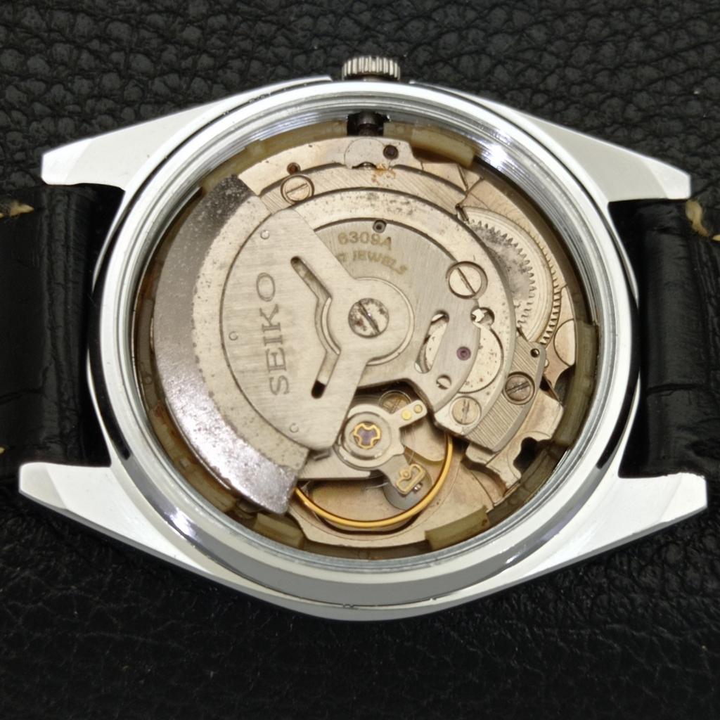 REFURBISHED VINTAGE SEIKO 5 AUTOMATIC 6309A JAPAN MENS BLACK WATCH a701732-5 R206c-a701732