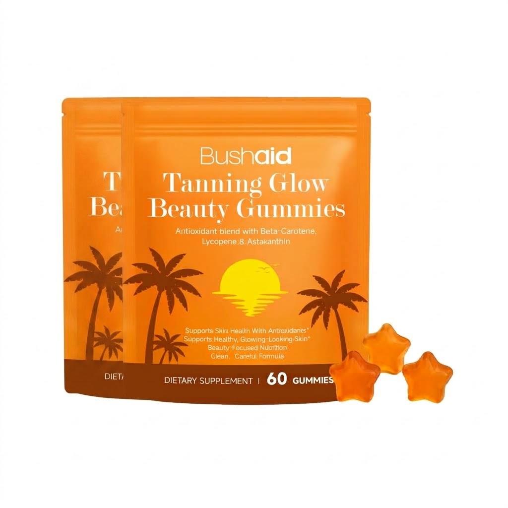 Sunless Tanning Gummies with Beta-Carotene, Lycopene & Astaxanthin - Antioxidant Blend for Fast Natural Looking Tan & Skin Hydration