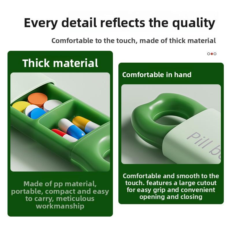 Portable Small Pill Box, One-day Light-proof Pill Storage Box, Mini Small Portable Medicine Pill Compartmentalized Storage Box