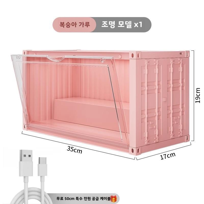 Illuminated Container Blind Box Organizer Dustproof Toys Display Box Nendoroid Magnetic Display Stand Collectibles Display