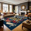 250th American Celebration Large Area Rugs Decoration Home Living Room Sofa Area Carpet Office Lobby Washable Fluffy Floor Mat