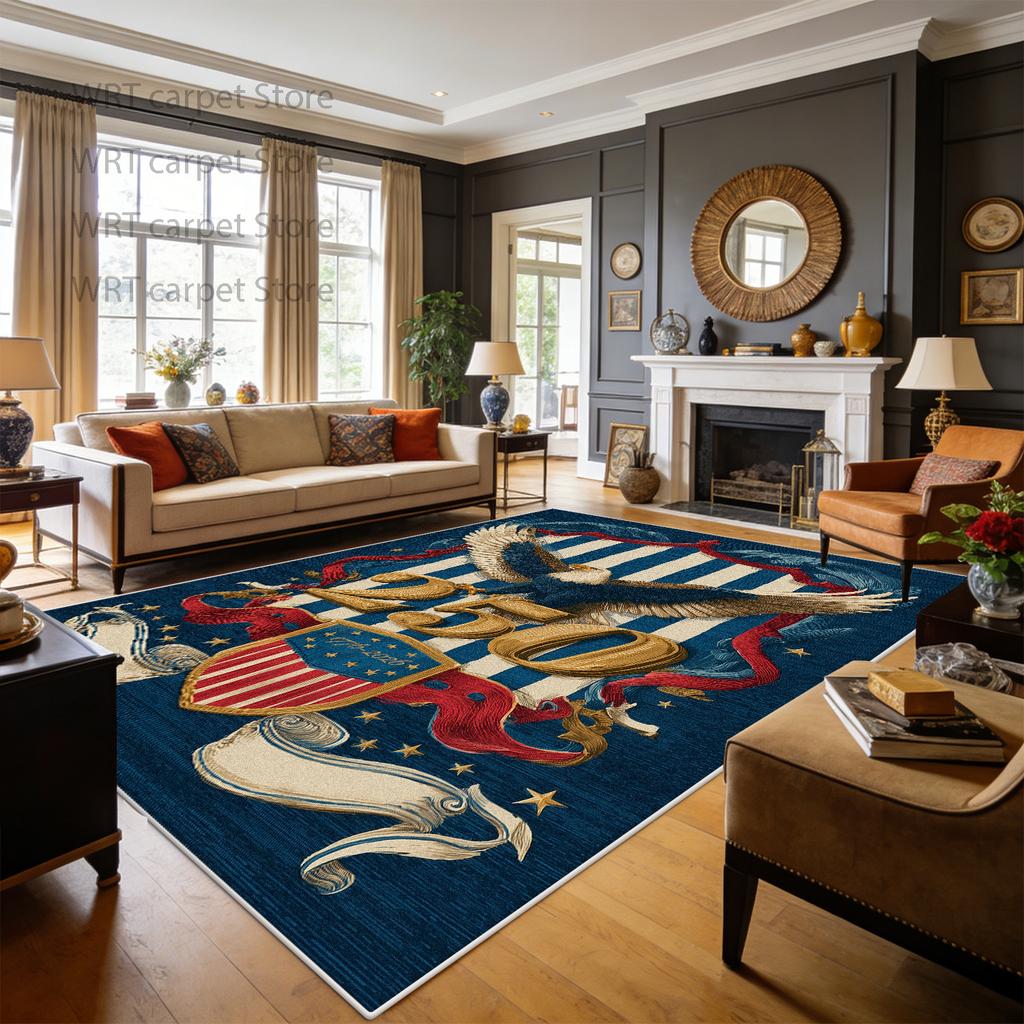250th American Celebration Large Area Rugs Decoration Home Living Room Sofa Area Carpet Office Lobby Washable Fluffy Floor Mat
