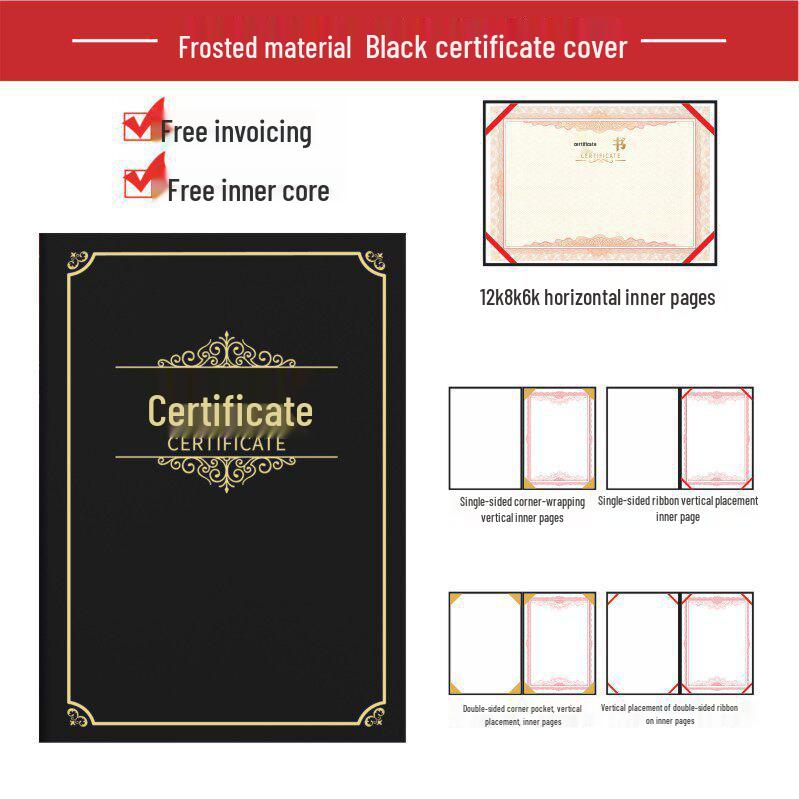 A4/A3 Honor & Graduation Certificate with Customizable Inner Page & Protective Outer Case