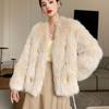 WTEMPO Autumn Winter Imitation Fur Solid Color Versatile Plush Coats Women Large Size Loose Casual Warm Jackets