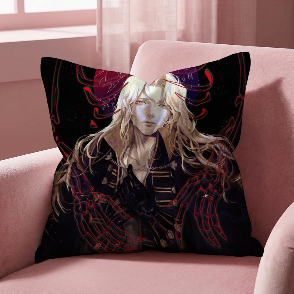 Anime C-Castlevania Cushion Cover Multi-Scene Pillow Cover for Home & Car - Reversible, Soft & Durable for Daily Use