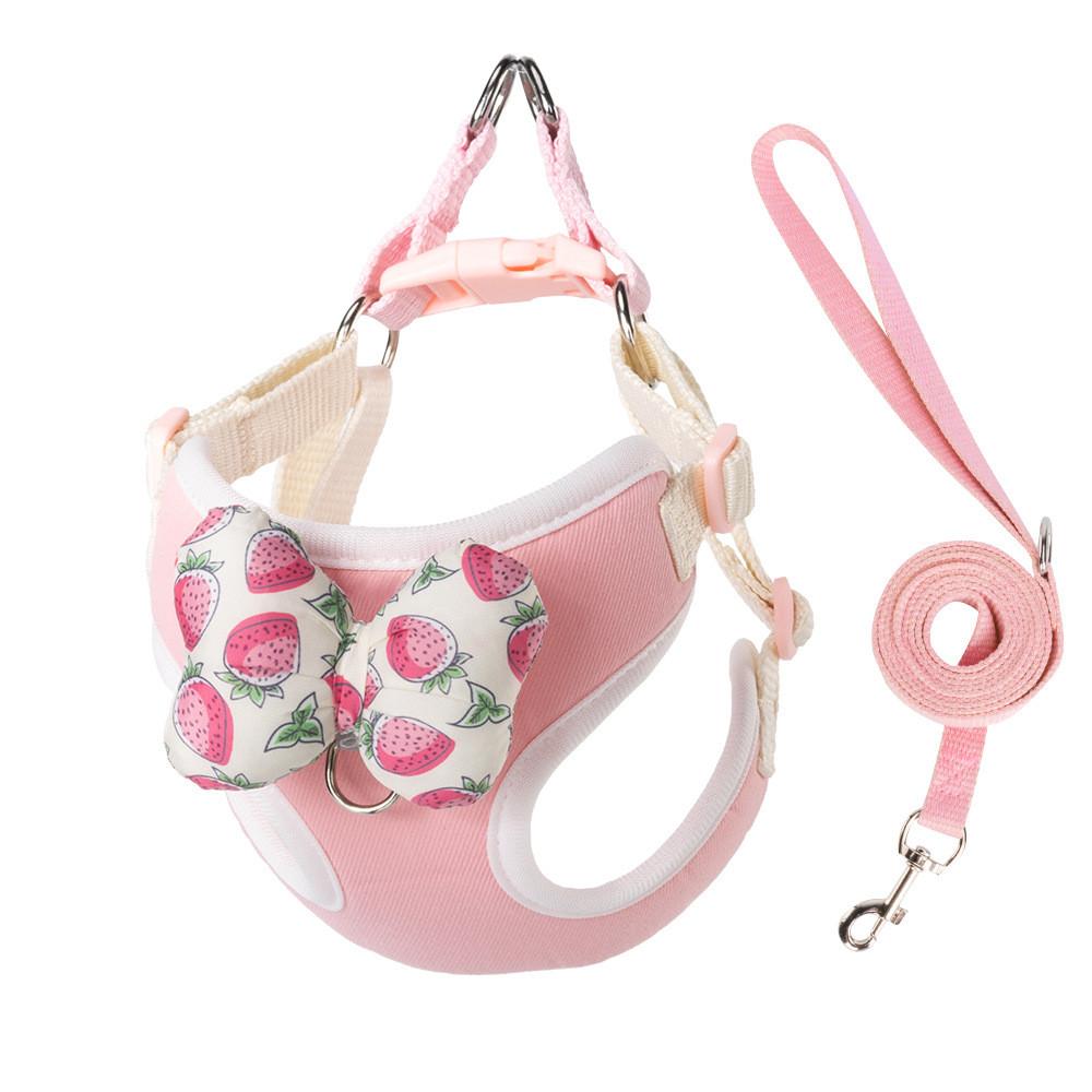 Pet Dog Harness With Bowknot Soft Comfortable No Pull For Small Medium Large Dogs