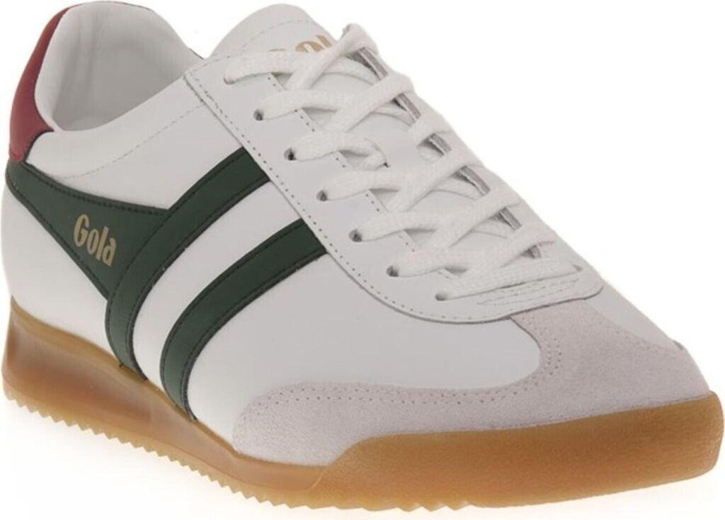 Gola Classics Men's Torpedo Leather Trainers White/evergreen/deep Red