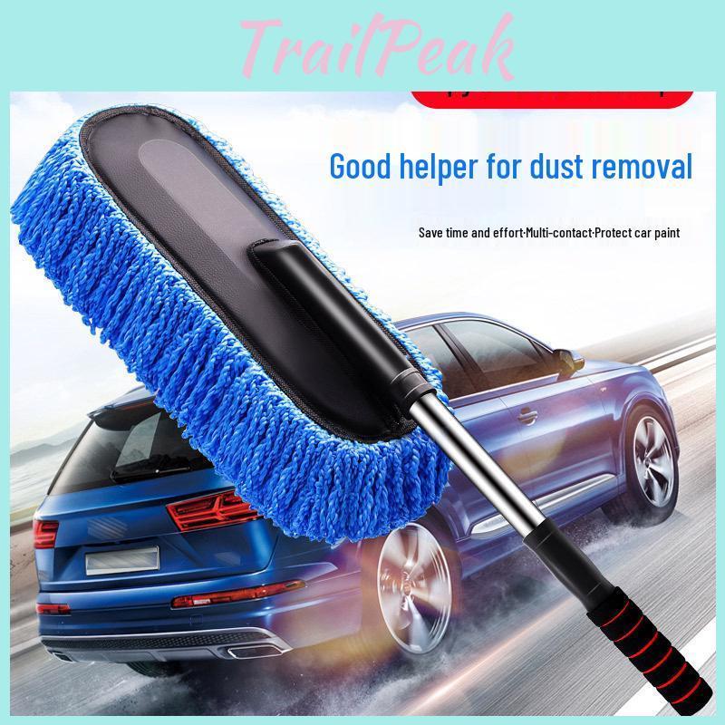 Microfiber Retractable Car Brush Wax And Duster For Cleaning And Dust Removal