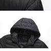 Men's Fashion Lightweight Down Jacket Short Hooded Warm Warm Solid Color Couple Coat