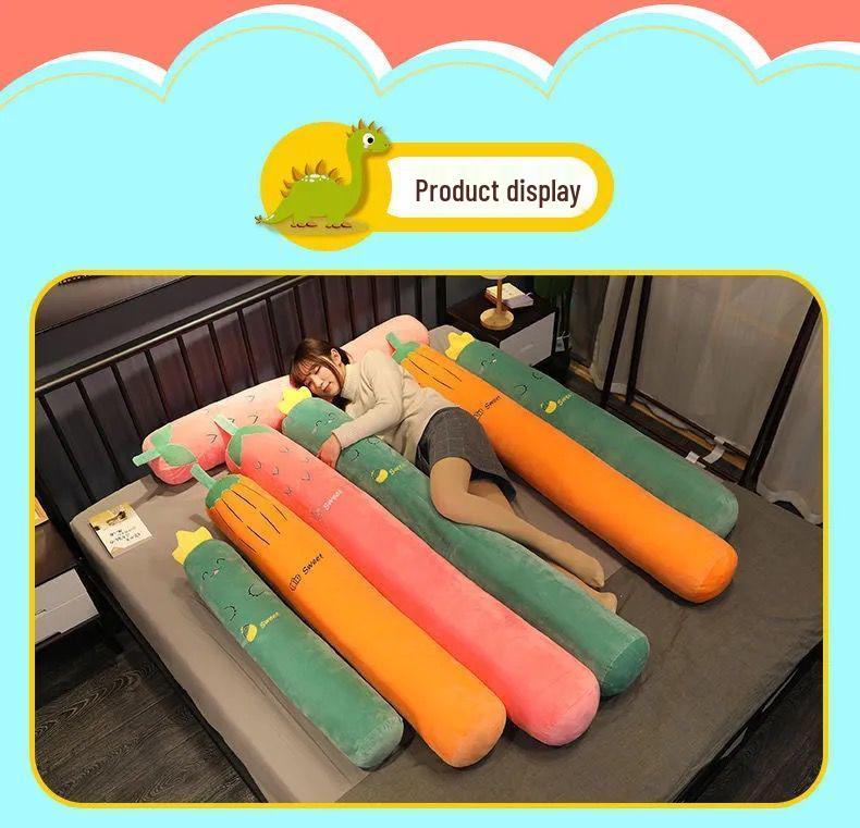 Washable Cylindrical Bolster Pillow for Sleeping, Leg Clamping, and Back Support