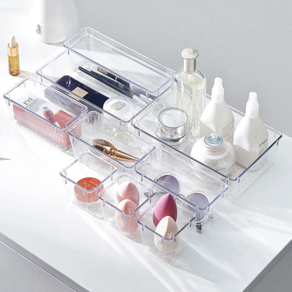 25-teiliges Schubladen-Organizer-Set Transparent – 4 Größen (7,6×7,6 Bis 15,2×22,9 Cm), Mit Rutschfesten Matten, Für Küche, Bad & Büro