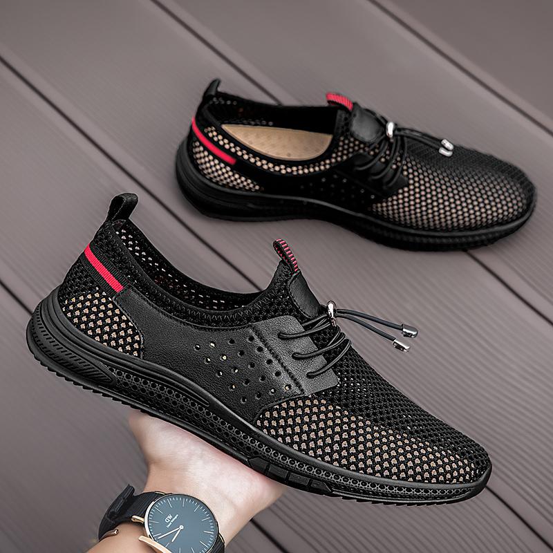 Fashion Men Outdoor Antiskid Sandals Summer Mesh Breathable Casual Shoes Anti Slip Flat Designer Beach Shoes Fashion Quality Hiking Shoe
