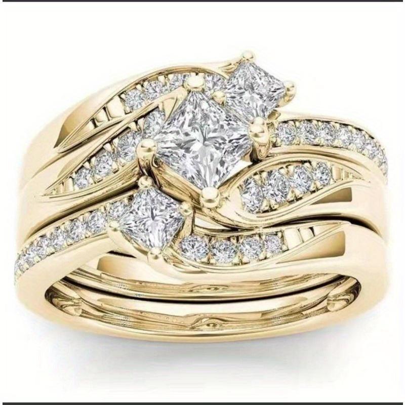 Colorful twist-embellished ring set, suitable for Valentine's Day and Christmas, dazzling, sweet holiday exclusive gift