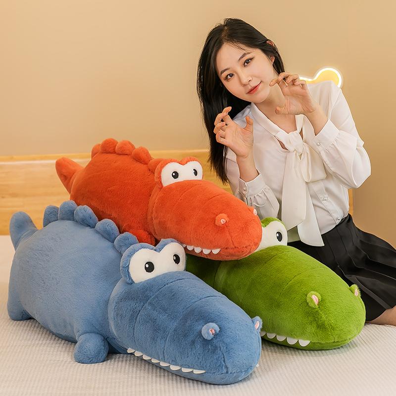 Fluffy And Soft Crocodile Plush Toy Cartoon Style Perfect Pillow Childrens