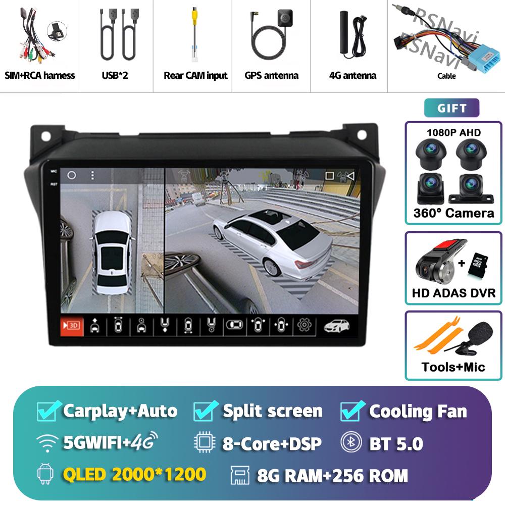 Android 14 Carplay Auto For Suzuki Alto 2009 - 2016 Car Radio Player Multimedia stereo AI Voice 360 Camera Navigation Video 2Din