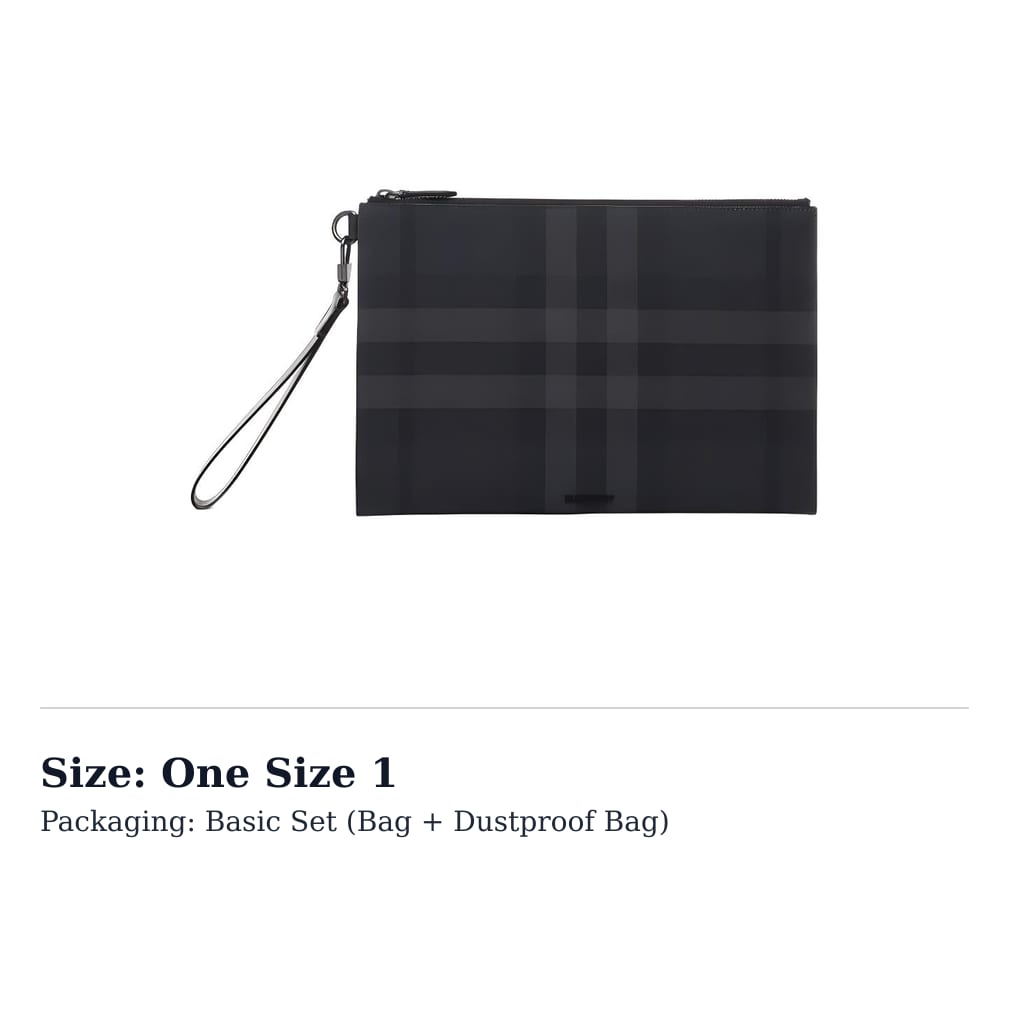 Burberry Cotton Clutch Men`s Black 80746931