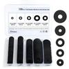 120-Piece Black Nylon Insulating Flat Washer Set with Plastic Gaskets