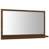 VidaXL Wall Mounted Bathroom Mirror Vanity Mirror Makeup Mirror Bathroom Interior Brown Oak 815638