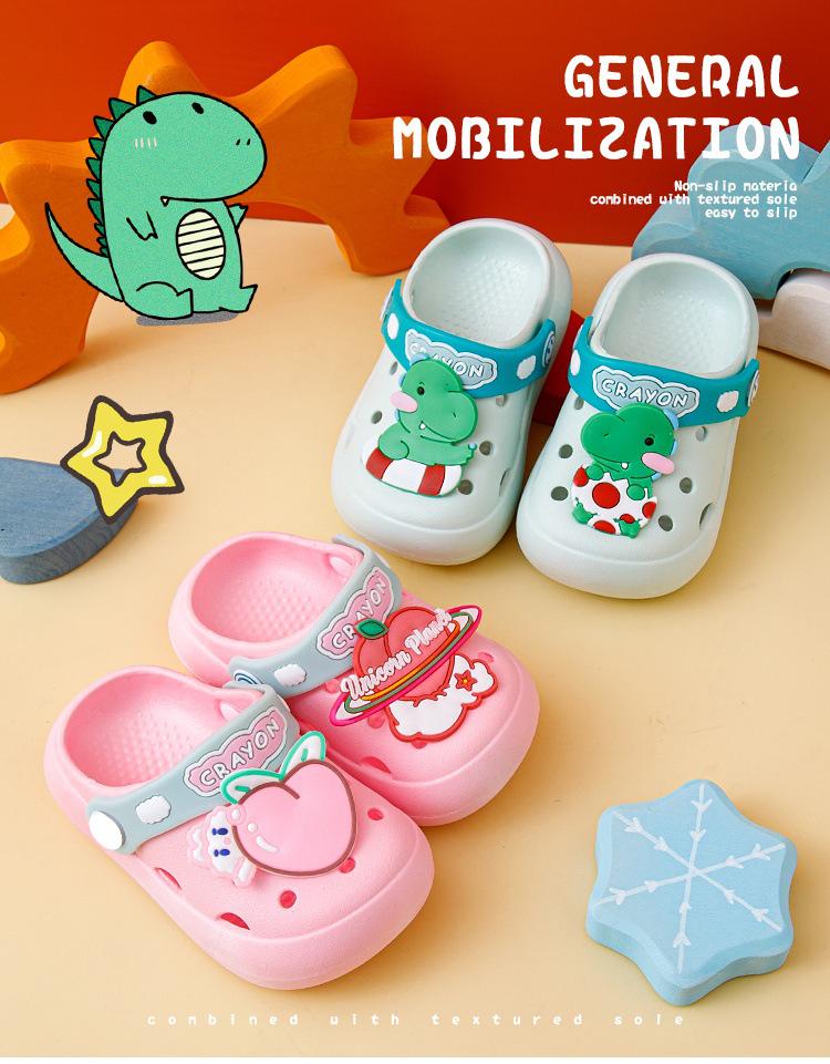 Rutschfeste Sommerhausschuhe für Kinder: Indoor-/Outdoor-Zehenschuhe mit Löchern für Baby- und Kleinkinder, weiche Sohle.