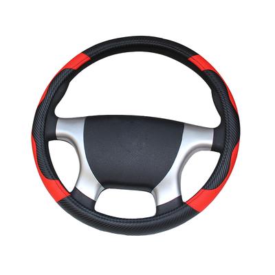 Kamyon Otobüs Araba Direksiyon Kapağı Çapları 36 38 40 42 45 47 50CM 7 Boyut Seçmek için Karbon Fiber Siyah Kırmızı