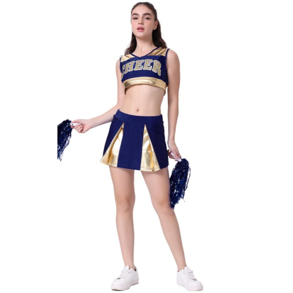 Womens Cheerleader Outfit Uniform Fancy Short Skirt Set Cosplay Costume Halloween Cheerleader Costumes For Women