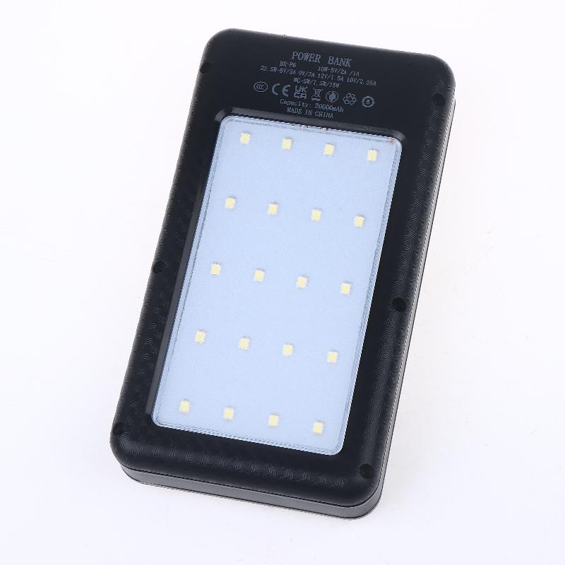 1Pcs Dual Usb Type C Charge Shell 6*18650 Power Bank Battery Box Holder With Camping Lights For Phone 18650 Battery Cases