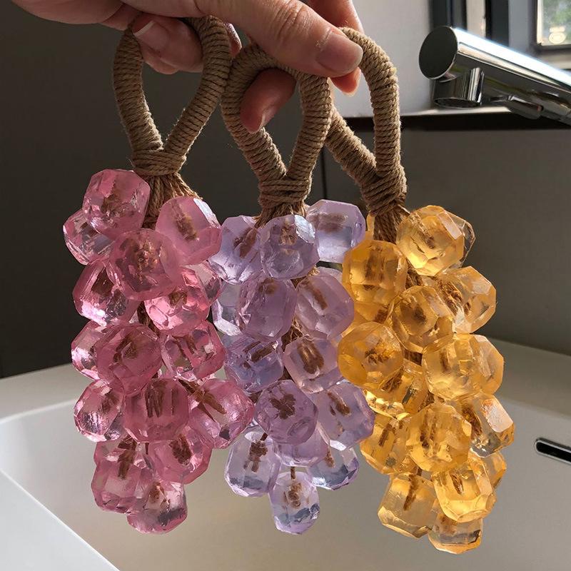 Handmade Grape-Scented Crystal Gem Soap for Christmas Gifts
