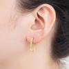 Nidin Trendy Minimalist U Shaped Geometric Ear Hoop Piercing Earrings for Women Gold Silver Color Zircon Wedding Jewelry Gift
