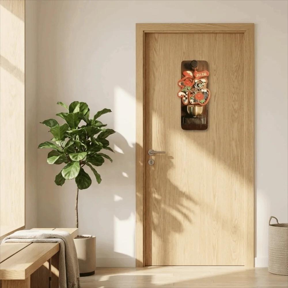 Creative Spring Festival Fridge Magnet Good Luck Entrance Door Bells Magnetic Doorbell  Bedroom