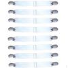 8 Pieces 2-Heads White Bed Sheet Holder Strap Clip Gripper Garter