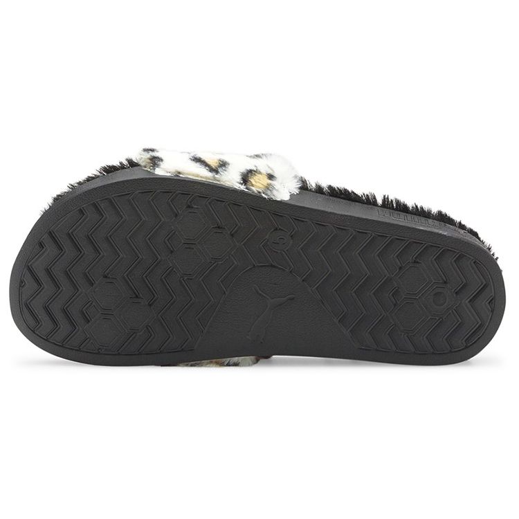 Puma Leadcat 2.0 Thick Sole Outdoor Leopard Print Slide Sandals Women Sandals White 385804-01