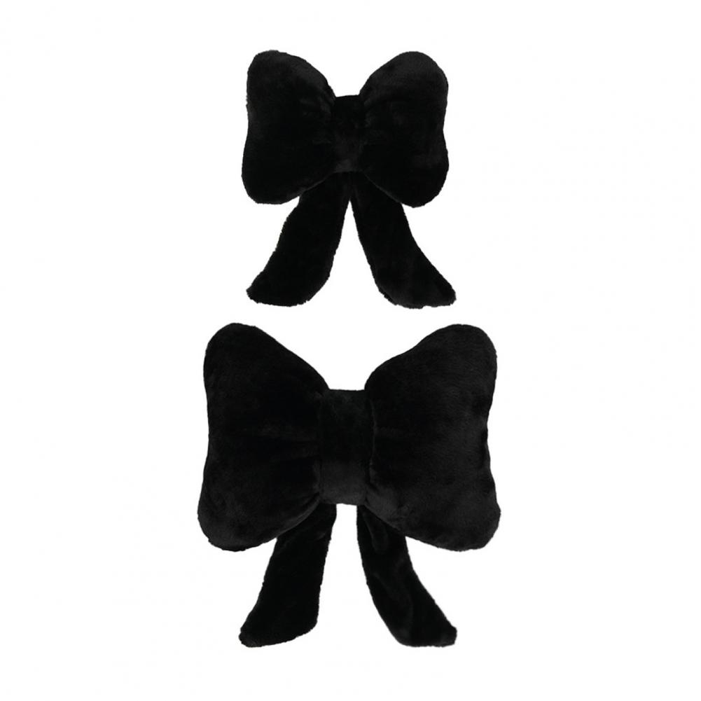 Soft Car Neck Pillow Lumbar Support Plush Bow Car Headrest Pillow Soft Lumbar Support Cushion Comfortable Waist Pillow