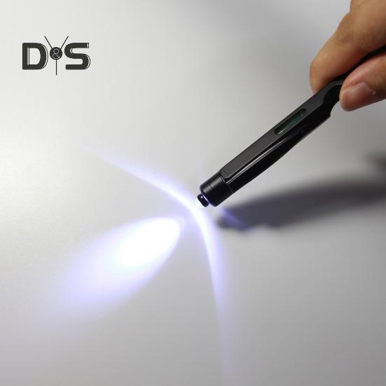 Mehrzweck-Werkzeugstift für Männer, LED-Licht, Schraubendreher, Lineal, Eingabestift, Wasserwaage, Flaschenöffner, Gadgets, 9-in-1-Multitool-Stift