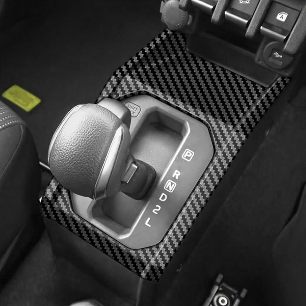 FDAIUN Car Gear Shift Automatic Protective Frame for Suzuki Jimny 4th Generation Carbon Fiber Stylish Interior Panel with Tape Panel, Transmission,