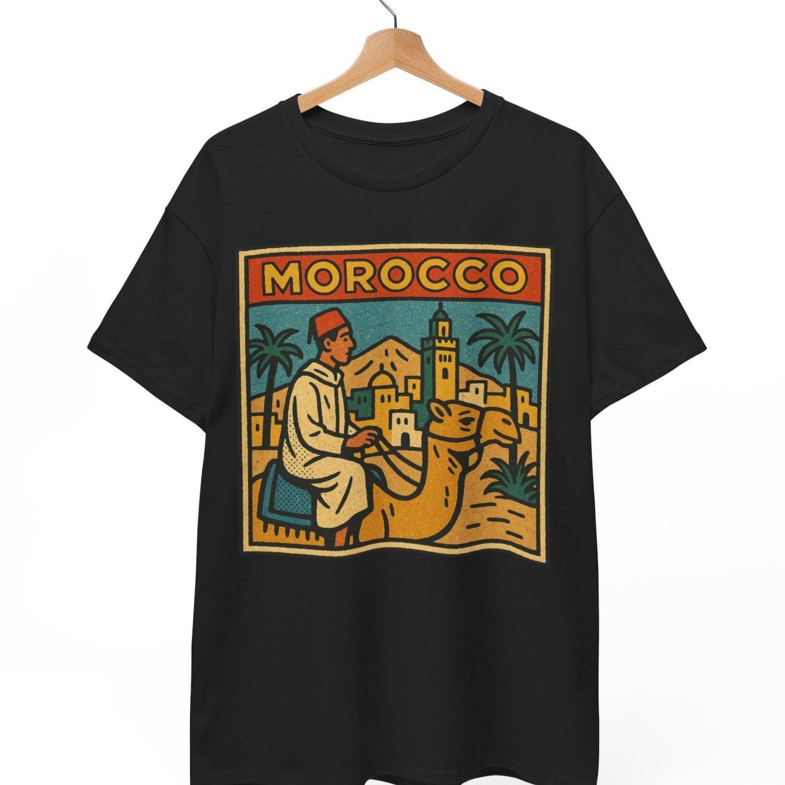 Morocco Retro Comic T-Shirt: Vintage North Africa Pop Art XL