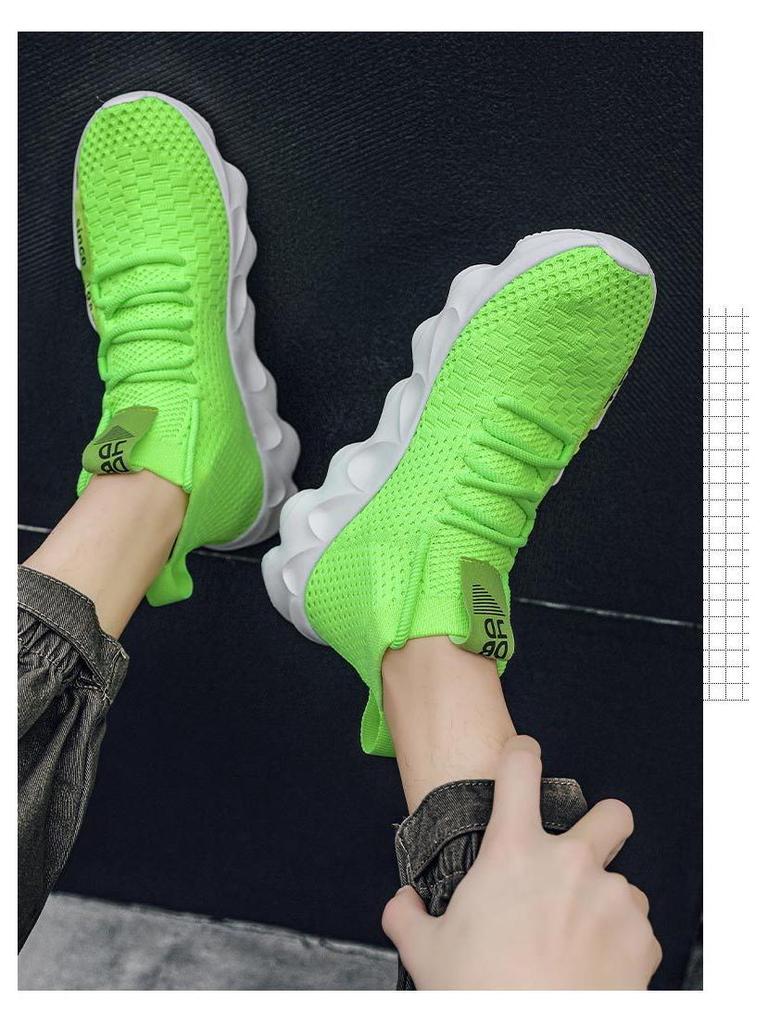 Koreanischer Stil Herren Übergröße Leichte Atmungsaktive Socken-Sneaker - Trendige Lässige Vulkan-Sportschuhe