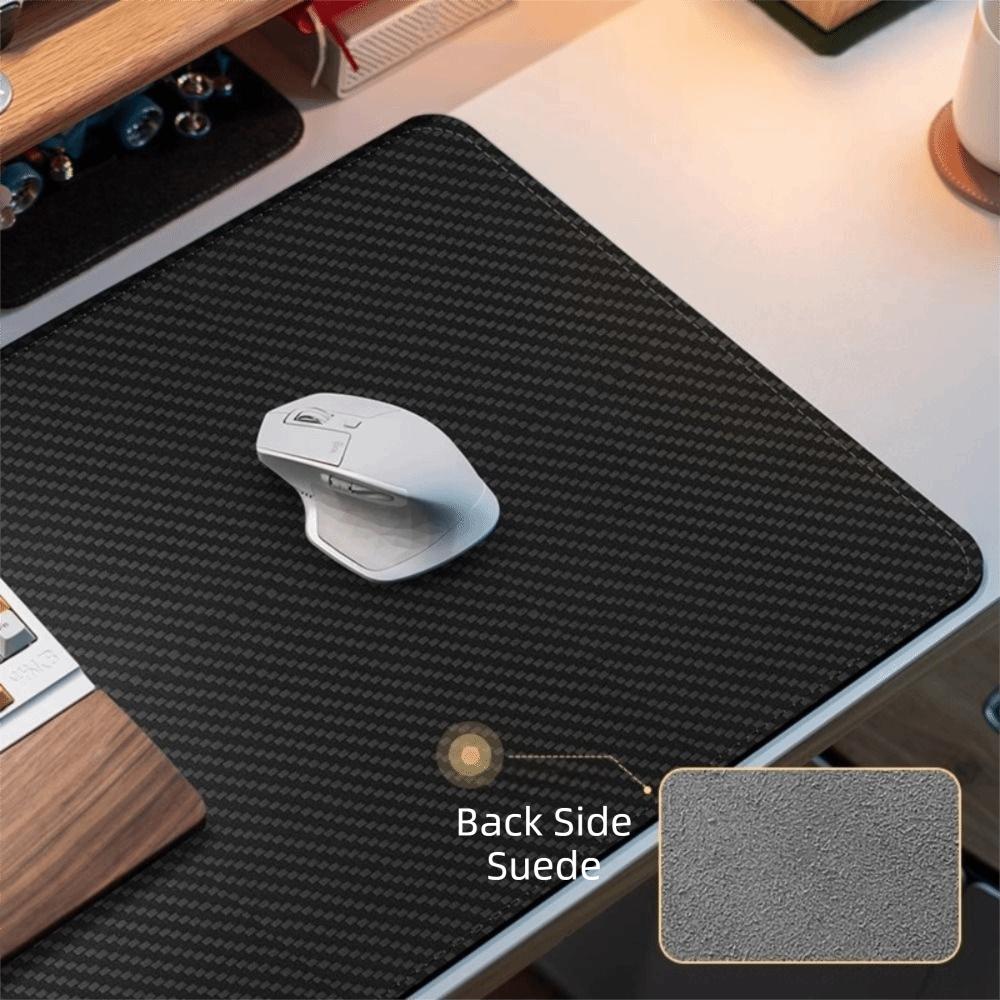 Waterproof Carbon Fiber Mouse Pad Large Size PVC Desk Mat Non-slip Gamer Accessories Computer Keyboard Pad for Home Office