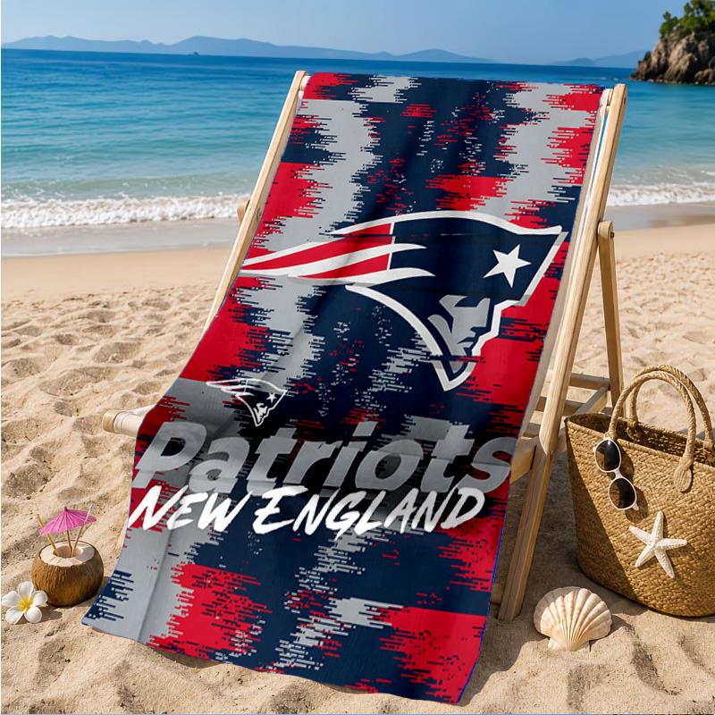 New England Football Team Logo Beach Towel, Quick-drying, Easy to Care for, Suitable for Both Fitness and Beach Vacations,Sports Essential