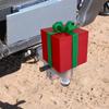 Christmas Box Tow Hitch Covers Cartoon Christmas Box Tow Receiver Tube Plug Cap Exterior Accessories Enhances Protection