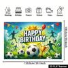 2D Fußballspieler Silhouette Geburtstag Hintergrund Pokal Partyzubehör