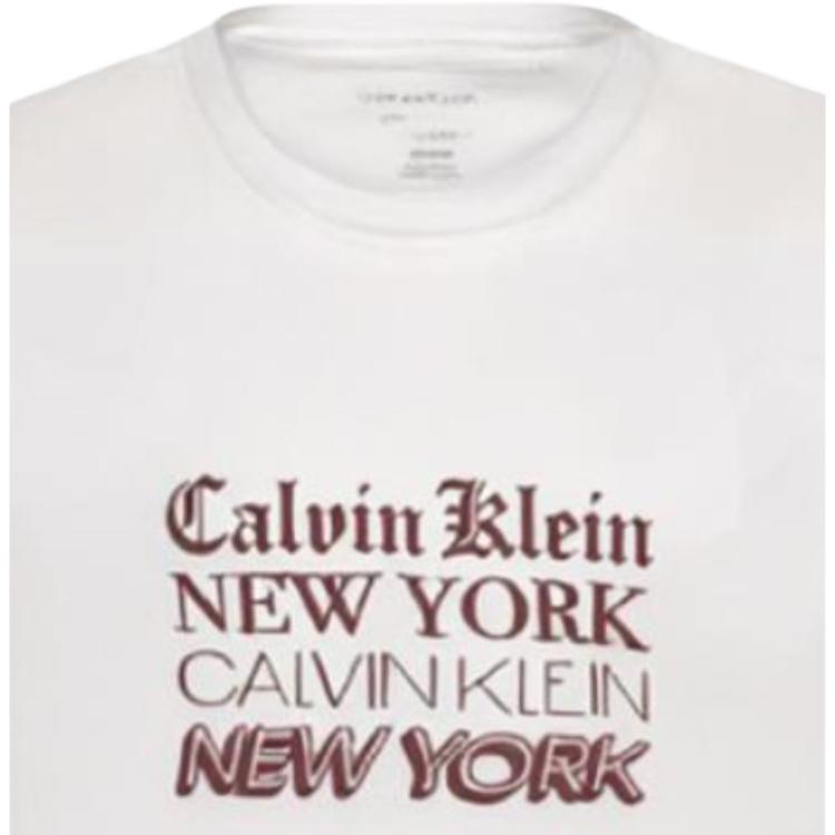 Calvin Klein Jeans Comfortable Casual Round Neck Short Sleeve T-Shirt Men Tops White 8RB821G-110