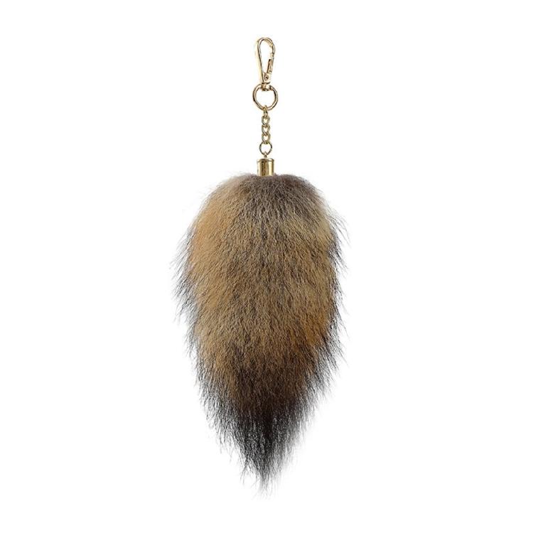 Gradient Foxes Furs Tail Tassels Keyring Fashion Pendant Keychain Handbag Charm