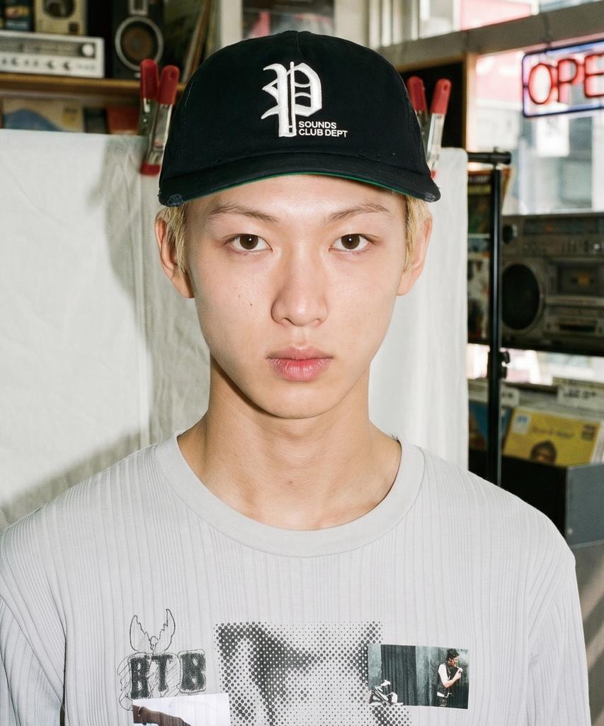 Pideupaipeo P Logo Washed Cap Black